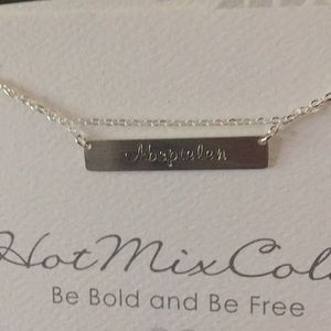 Silver bar necklace